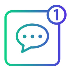 chat Line Gradient Icon