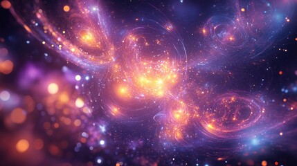 Fototapeta premium Abstract glowing surface with luminous nodes in deep space, exuding a sense of innovation, technology, and mystery.