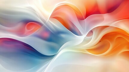 Obraz premium Elegant abstract design featuring soft white curves creating a fluid wave pattern, enhancing the sense of motion and space.