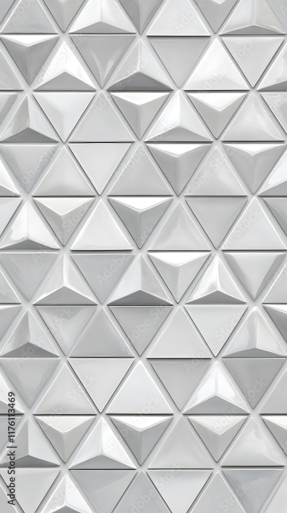 Aufkleber geometric pattern of white triangular prisms