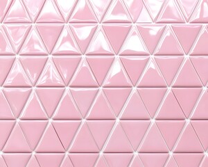 Tessellated Pattern of Light Pink Triangular Tiles