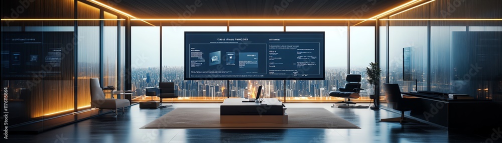 Poster ai management tools displayed on a digital screen, overseeing business ecommerce platform performanc