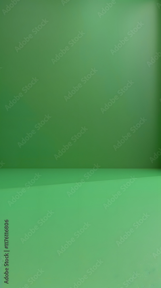 Poster gradient green background with horizontal plane