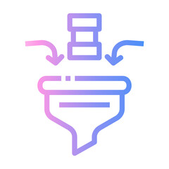 funnel Line Gradient Icon