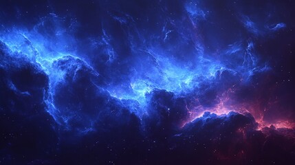 Fototapeta premium Explore the Enigmatic and Ethereal Beauty of a Nebula: A Cosmic Dance of Colors in the Vast Universe