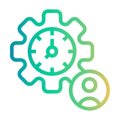 time management Line Gradient Icon