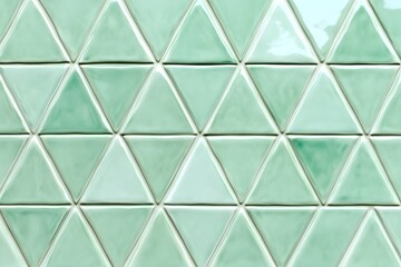 Interlocking Triangular Ceramic Tile Wall