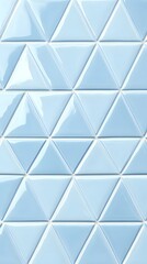 Obraz premium Light Blue Glossy Triangular Tile Pattern