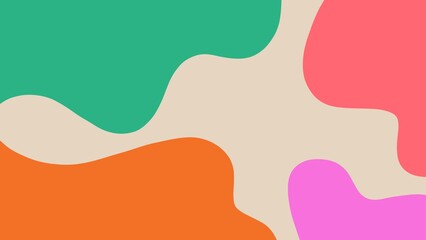 Abstract background with cute waves in bright colors 