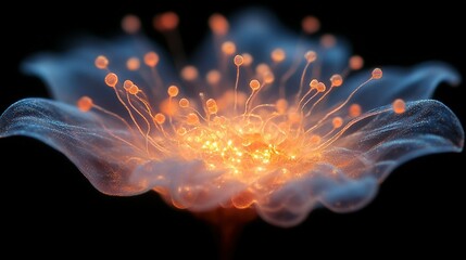 Obraz premium Luminous Flower Glowing With Inner Light