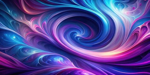 Fototapeta premium Vibrant swirls of purple and blue hues blend together in a mesmerizing abstract background, abstract art, vibrant colors