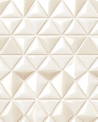 Obraz premium Off-White Glossy Triangular Tile Pattern