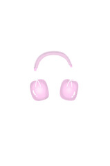 Pink headphone with white ribbon