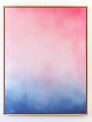 Abstract pink and blue ombre canvas artwork. (1)