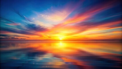 Atmospheric sunset with blurred light and colorful gradient in the background of a vertical picture, blurred