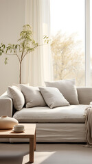 H&M Home Collection - Chic Minimalist Living Room Decor in Neutral Tones