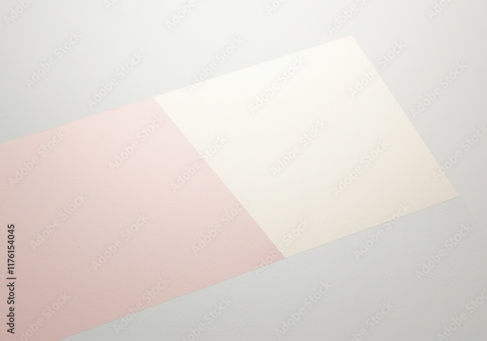 Aufkleber pastel abstract geometric composition with overlapping soft color paper layers