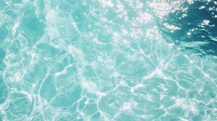 Obraz premium Sparkling turquoise water surface texture.