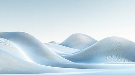 Abstract light blue landscape with soft hills and subtle lines.