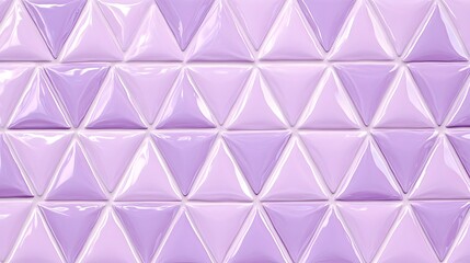 Repeating Pattern of Glossy Lavender Triangles