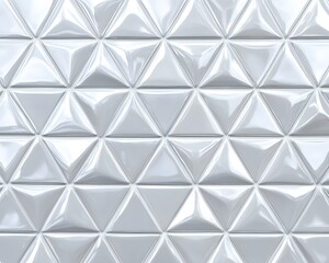 Repeating Pattern of Glossy White Triangular Tiles