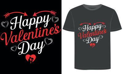Valentine's Day T-Shirt Design – Romantic Love, Hearts, Couples, Cute Graphics, Perfect for February 14th, Gift Ideas, Trendy Typography, Unique Art for Lovers, Celebrating Romance and Affection.