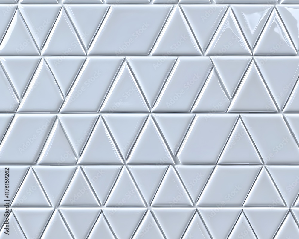Aufkleber seamless pattern of interlocking glossy triangular tiles