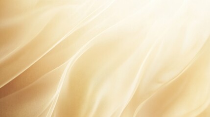 Fototapeta premium Soft and Silky Fabric with Gentle Flowing Drapes in Warm Shades of Cream and Gold, Perfect for Backgrounds and Textures in Elegant Design Projects