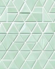 Fototapeta premium Tessellated Pale Green Triangular Tile Pattern