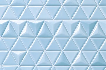 Obraz premium Tessellated Pattern of Light Blue Glossy Triangular Tiles