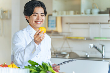 nutritionist, man, registered dietitian, consultation, advisor, counselor, vegetable, nutrition,...