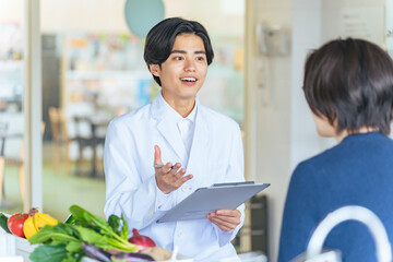 nutritionist, man, woman, patient, person, people, dietitian, consultation, advisor, counselor,...