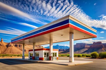Arizona Chevron Gas Station and Convenience Store under Sunny Sky - June 2024