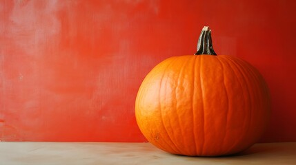 Pumpkin with a vibrant orange background and plenty of room for personalized messages