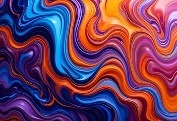 Vibrant abstract background featuring a dynamic mix of colors and chaotic elements A psychedelic and surreal visual art piece