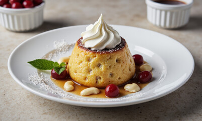 Rum Baba with Whipped Cream