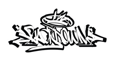 BACKDOWN graffiti tag style design