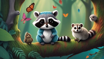 Fototapeta premium squirrel in the forest