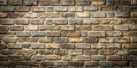 Obraz premium A Rugged Brick Wall with Intricate Patterns of Mortar and Subtle Variations in Color and Texture