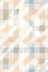 Pastel Gingham Dreams, A soft, subtle gingham plaid background in gentle pastel shades of peach, beige, and gray creates a warm and cozy checkered pattern perfect for any design.