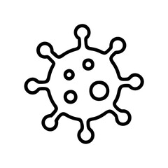  Virus and bacteria cell icon, black