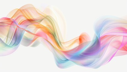 Fototapeta premium Rainbow Swirl, A swirling composition of rainbow gradient shades in bright and soft tones, abstractly symbolizing joy and creativity.