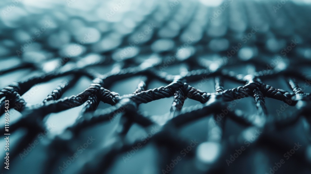 Aufkleber intricate patterns emerge from a metallic grid featuring reflective surfaces that capture and distor