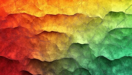 Abstract textured background with vibrant red, orange, yellow, and green color gradient.