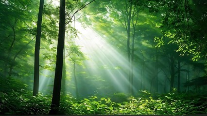 Fototapeta premium sunrise in the forest