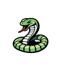 Naklejka premium illustration of a cartoon snake