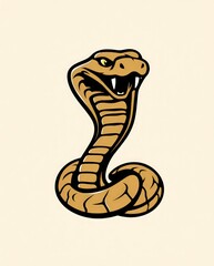 Fototapeta premium illustration of a cartoon snake
