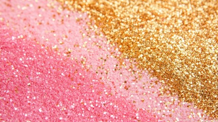 Fototapeta premium A stunning abstract design with pink and gold glitter, ideal for stylish backgrounds