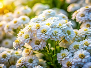 Obraz premium Delicate White Flowers in Summer Garden - Documentary Photography