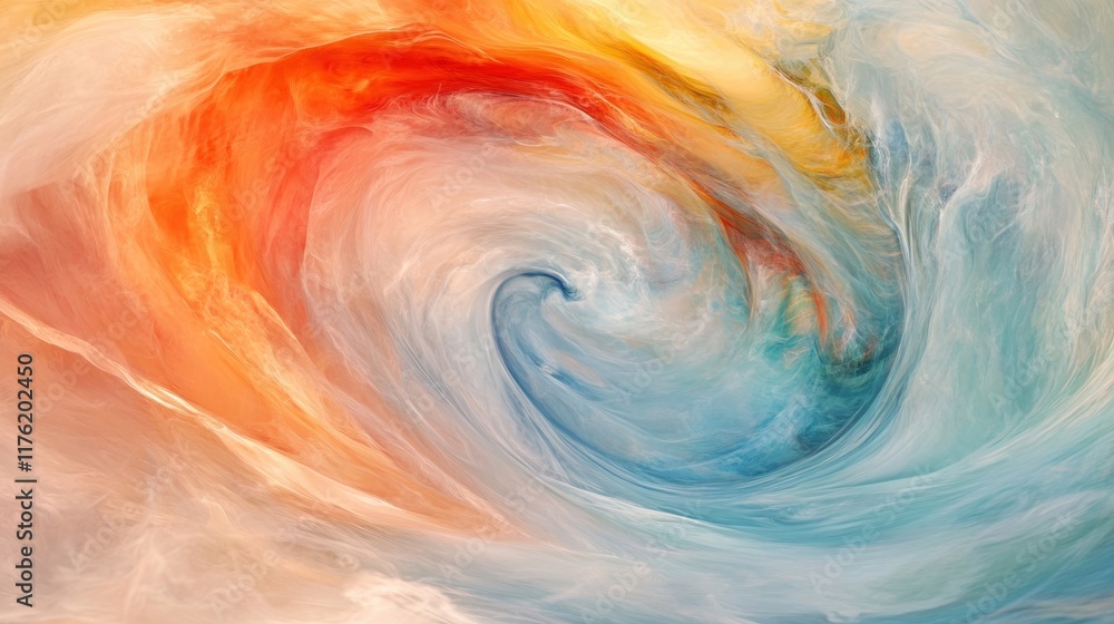 Aufkleber colors blend and swirl in a dynamic dance, creating a mesmerizing abstract display that evokes a sen